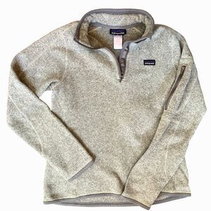 Patagonia Better Sweater Women's S 1/4 Zip Pullover Birch Gray Fleece Jacket